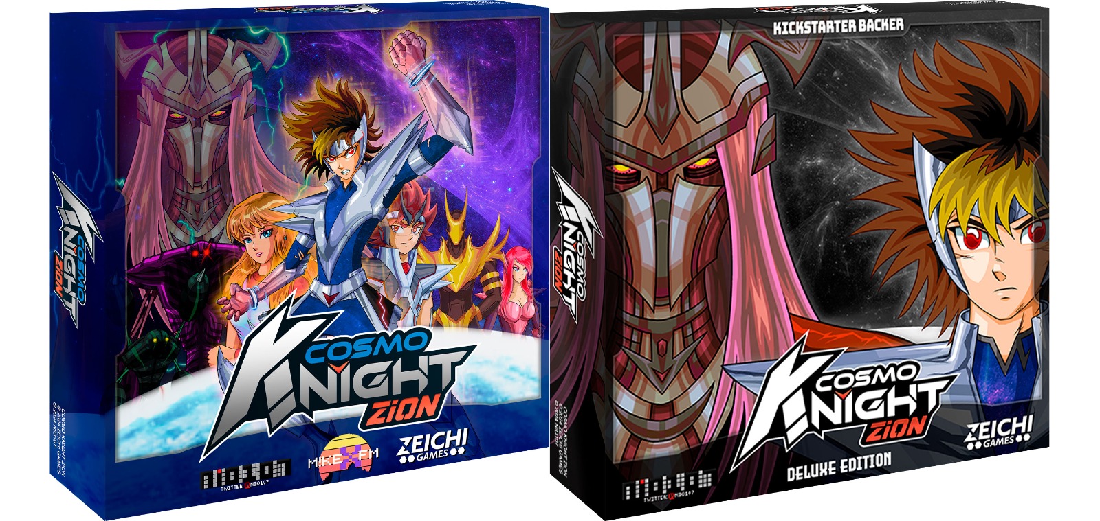 Standard and Deluxe Kickstarter editions of Cosmo Knight Zio | PANAX